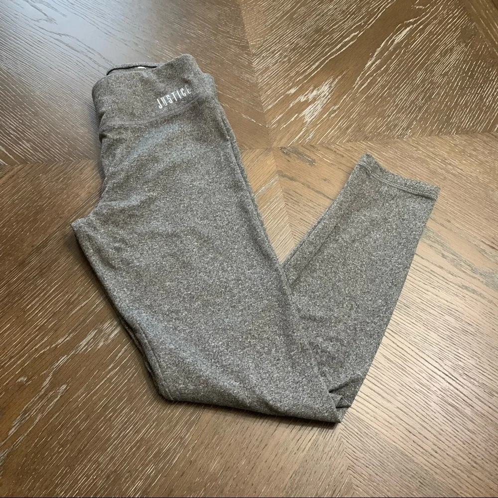 Justice gray stretchy leggings size 10